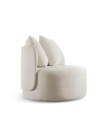 Poltrona Redonda Orgânica Moon linho Nude 100