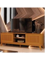 Rack Bancada Para Tv Até 65 Polegadas Ripado Cedro King