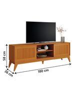 Rack Bancada Para Tv Até 65 Polegadas Ripado Cedro King