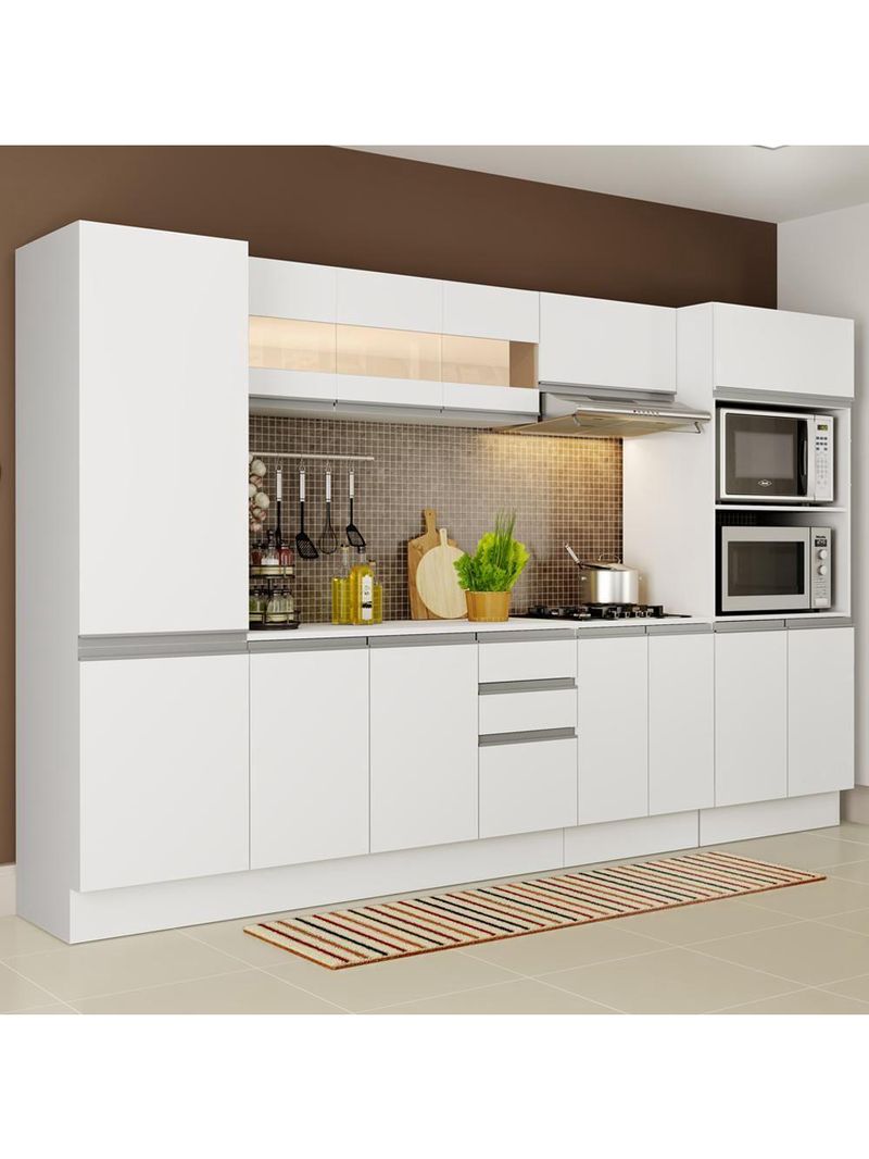 Cozinha Madesa Smart Modulada com Armário Balcão e Tampo