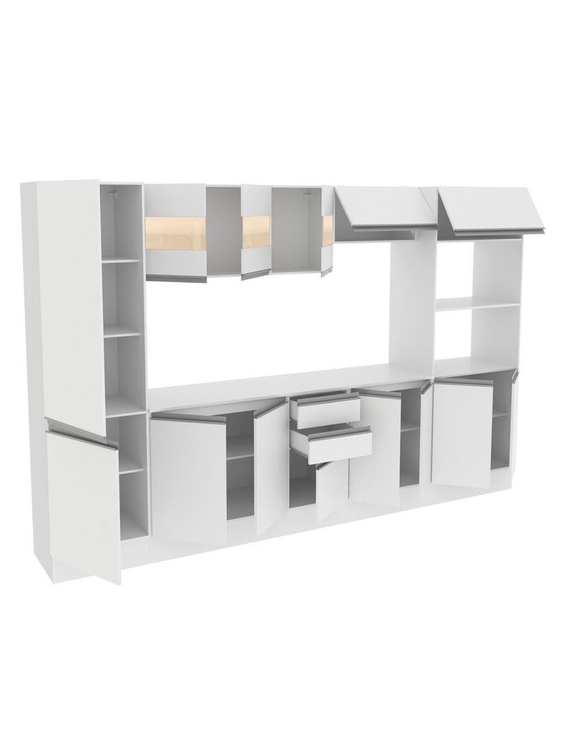 Cozinha Madesa Smart Modulada com Armário Balcão e Tampo