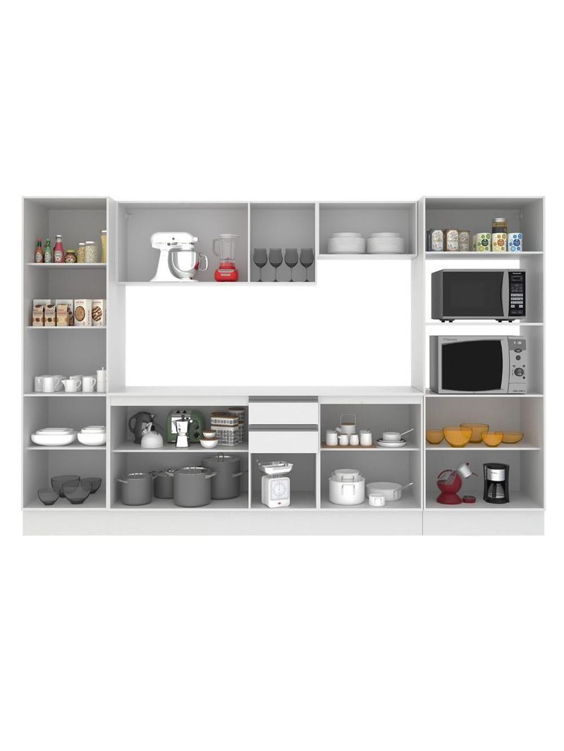 Cozinha Madesa Smart Modulada com Armário Balcão e Tampo