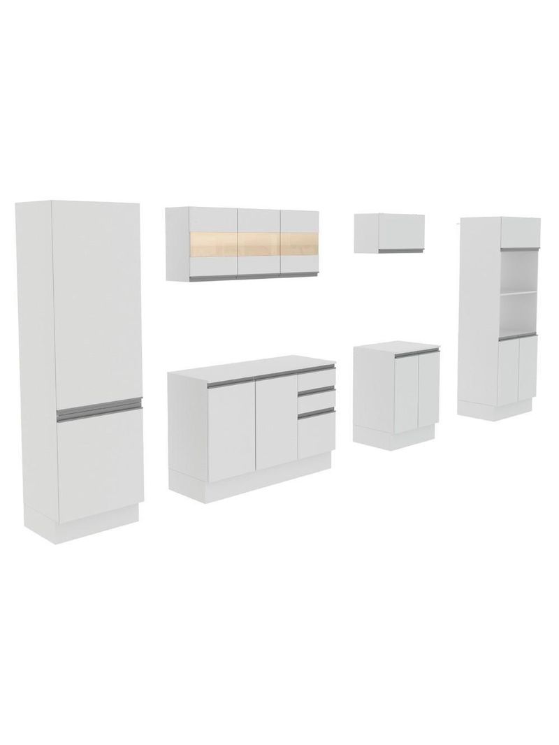 Cozinha Madesa Smart Modulada com Armário Balcão e Tampo