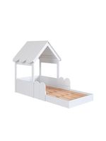 Cama Infantil Montessoriana Casinha Branca Completa