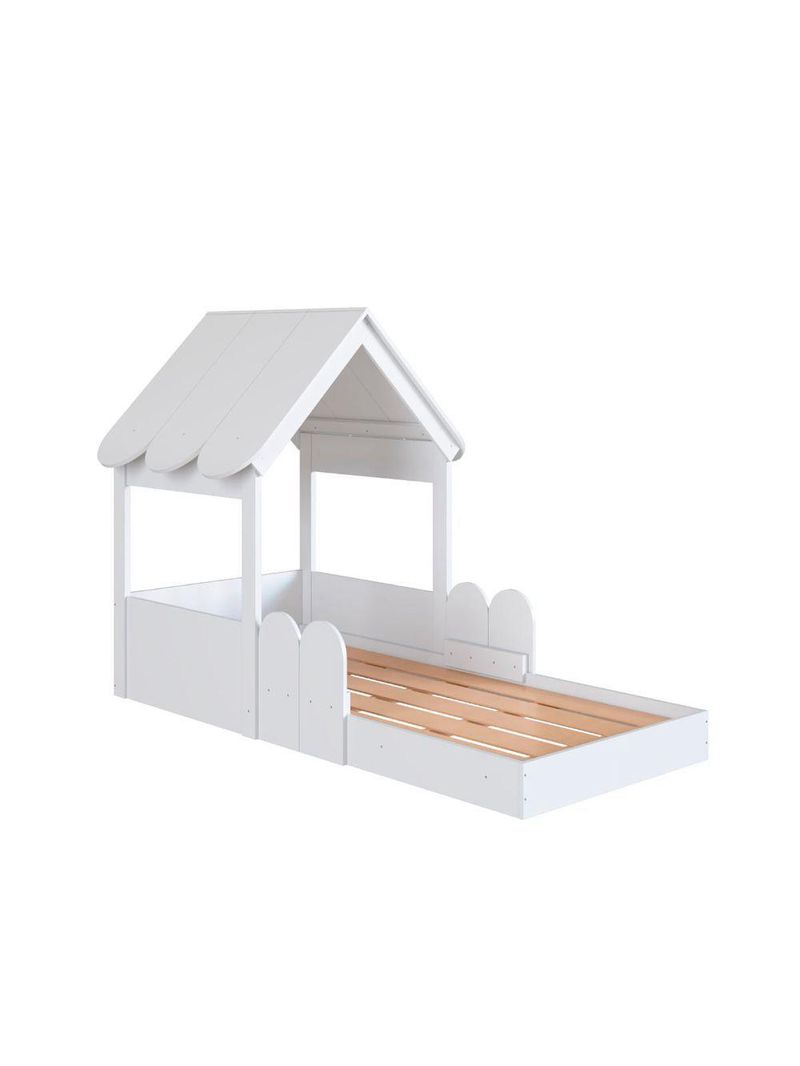 Cama Infantil Montessoriana Casinha Branca Completa