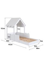 Cama Infantil Montessoriana Casinha Branca Completa