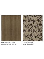 Conjunto Sala de Jantar Madesa Luana Mesa Tampo de Madeira com 4 Cadeiras – Rustic/Bege Marrom