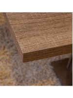 Conjunto Sala de Jantar Madesa Luana Mesa Tampo de Madeira com 4 Cadeiras – Rustic/Bege Marrom