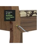 Conjunto Sala de Jantar Madesa Luana Mesa Tampo de Madeira com 4 Cadeiras – Rustic/Bege Marrom