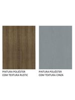 Guarda-roupa Casal 3 Portas Com Espelhos Rustic/Cinza