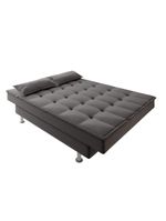 Sofá Cama 3 Lugares 1,84m Andradas Veludo Suede Cinza Mamflex Cinza