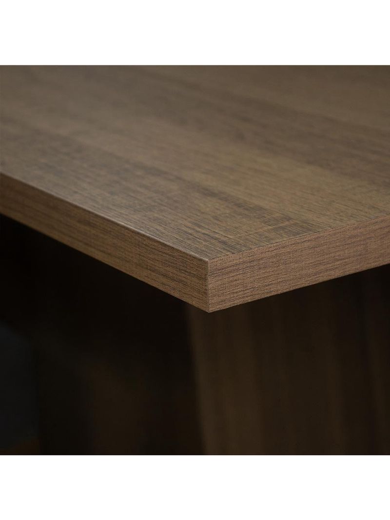 Conjunto Sala de Jantar Mesa Tampo de Madeira com 8 Cadeiras Marisa Madesa – Rustic/Preto
