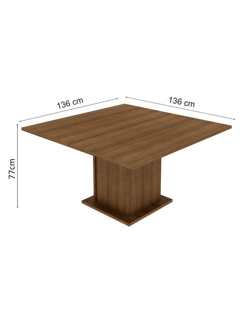 Conjunto Sala de Jantar Mesa Tampo de Madeira com 8 Cadeiras Marisa Madesa – Rustic/Preto