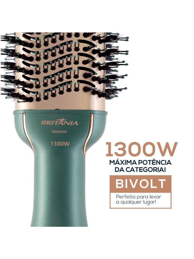 Escova Secadora Britânia Soft 4 em 1 1300W BES13VD Bivolt