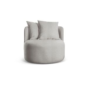 Poltrona Redonda Orgânica Moon linho Cinza 101