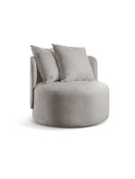 Poltrona Redonda Orgânica Moon linho Cinza 101