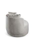 Poltrona Redonda Orgânica Moon linho Cinza 101