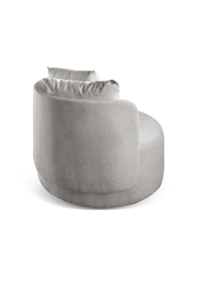 Poltrona Redonda Orgânica Moon linho Cinza 101