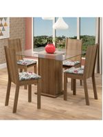 Conjunto Sala de Jantar Maya Mesa 4 Cadeiras Madesa