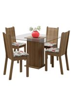 Conjunto Sala de Jantar Maya Mesa 4 Cadeiras Madesa