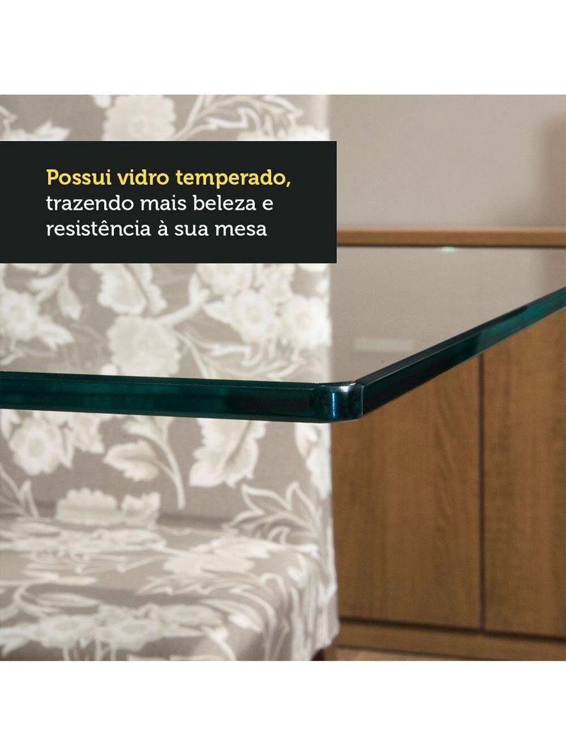 Conjunto Sala de Jantar Maya Mesa 4 Cadeiras Madesa