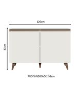 Balcão de Pia Reims 2 Portas Branco Madesa