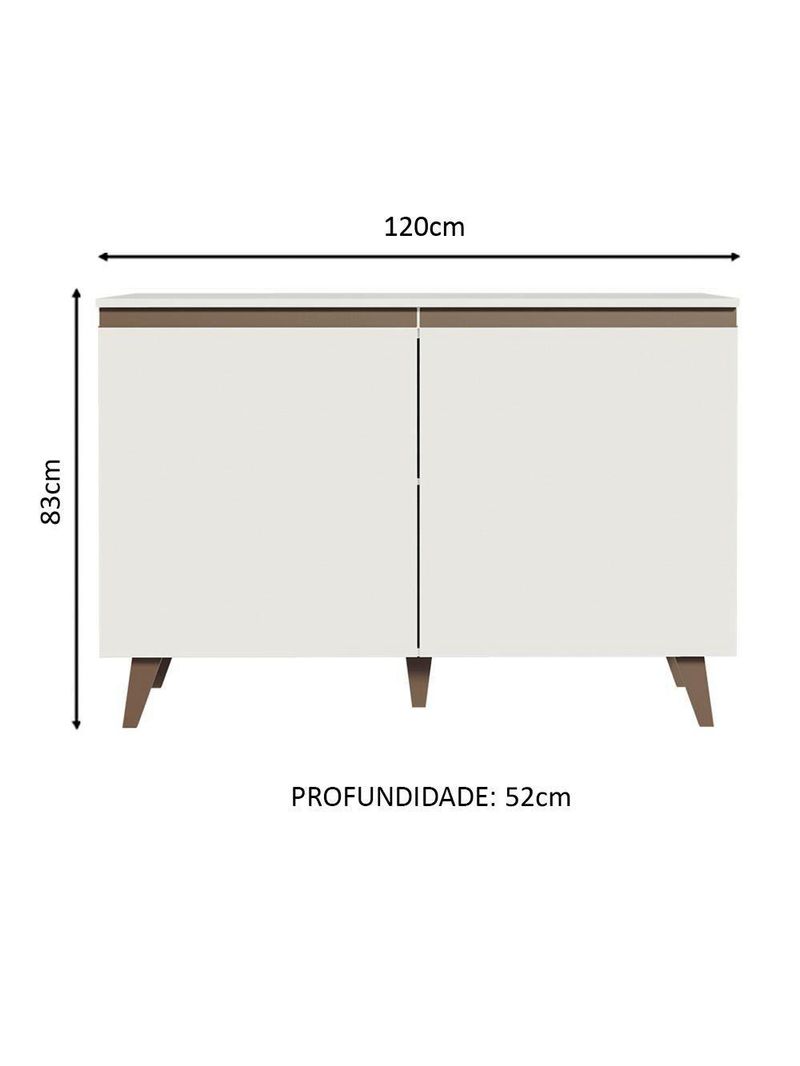 Balcão de Pia Reims 2 Portas Branco Madesa