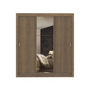 Guarda-Roupa Mônaco 3 Portas de Correr com 1 Espelho – Rustic | Madesa