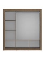 Guarda-Roupa Mônaco 3 Portas de Correr com 1 Espelho – Rustic | Madesa