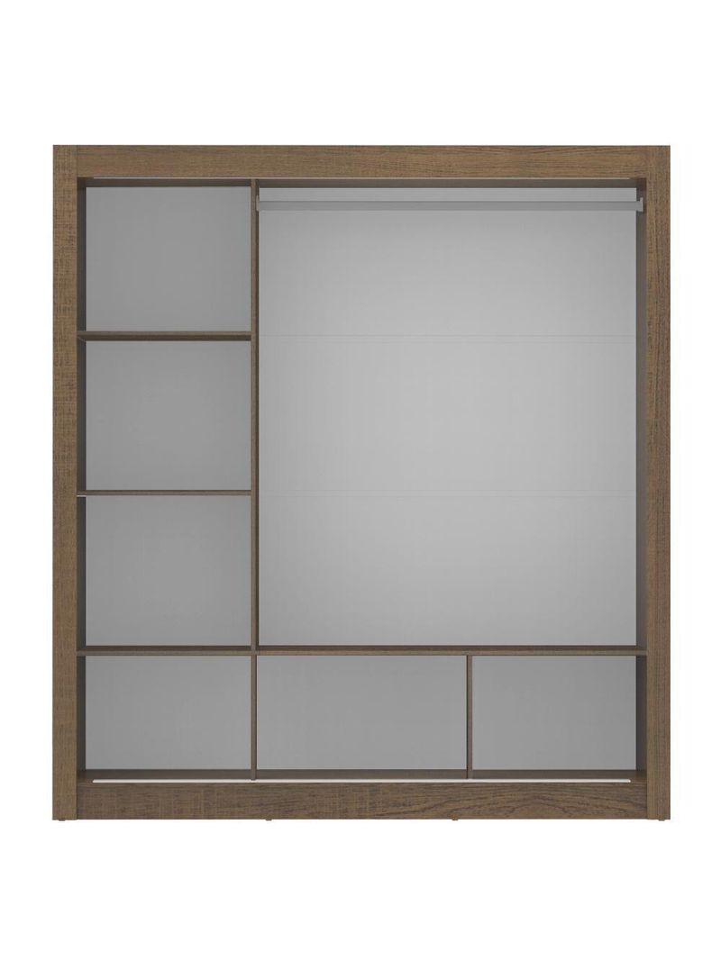Guarda-Roupa Mônaco 3 Portas de Correr com 1 Espelho – Rustic | Madesa
