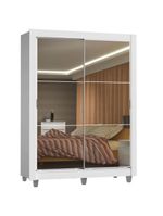 Guarda-roupa Solteiro Madesa Denver 2 Portas Correr Espelho