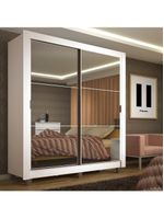 Guarda-roupa Solteiro Madesa Denver 2 Portas Correr Espelho