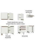 Cozinha Completa Reims com Armário e Balcão Branco Madesa