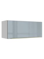 Armário Aéreo Lux 80cm 1 Porta Basculante Branco Cinza