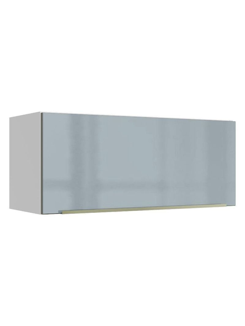 Armário Aéreo Lux 80cm 1 Porta Basculante Branco Cinza