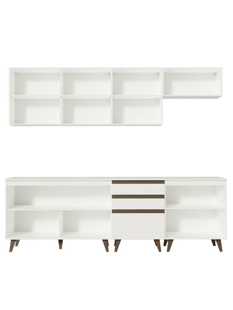 Cozinha Completa Reims com Armário e Balcão Branco Madesa