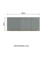 Armário Aéreo Lux 80cm 1 Porta Basculante Branco Cinza