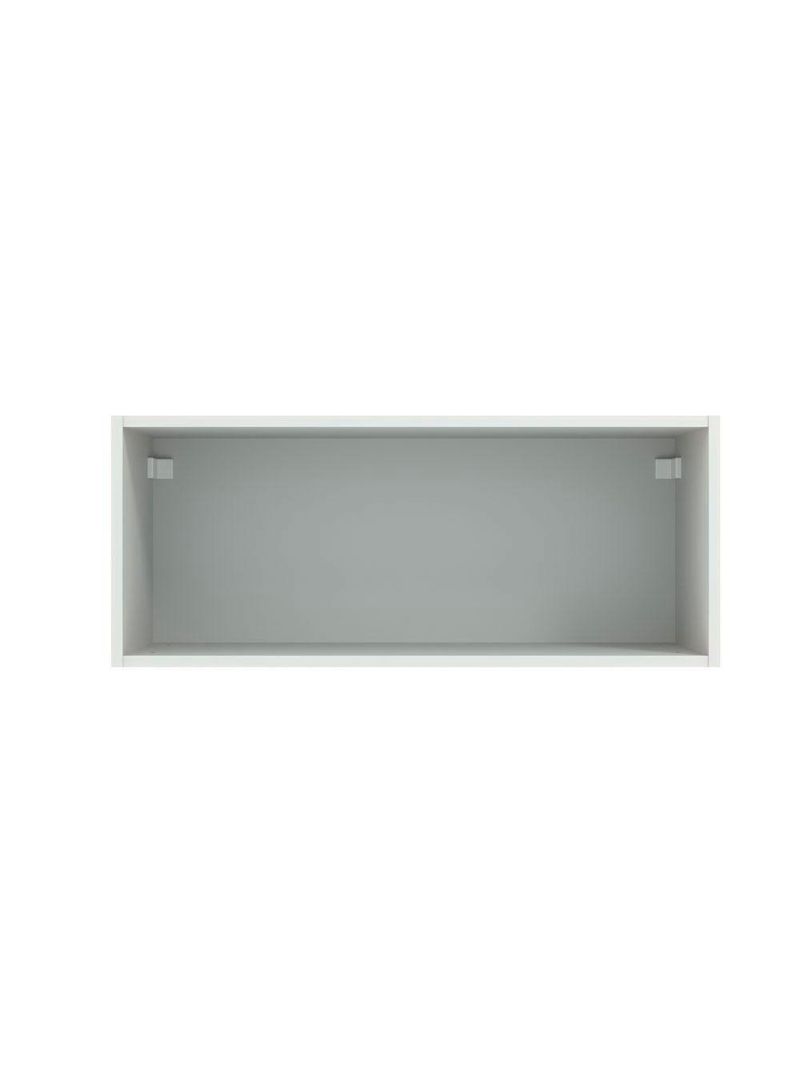 Armário Aéreo Lux 80cm 1 Porta Basculante Branco Cinza