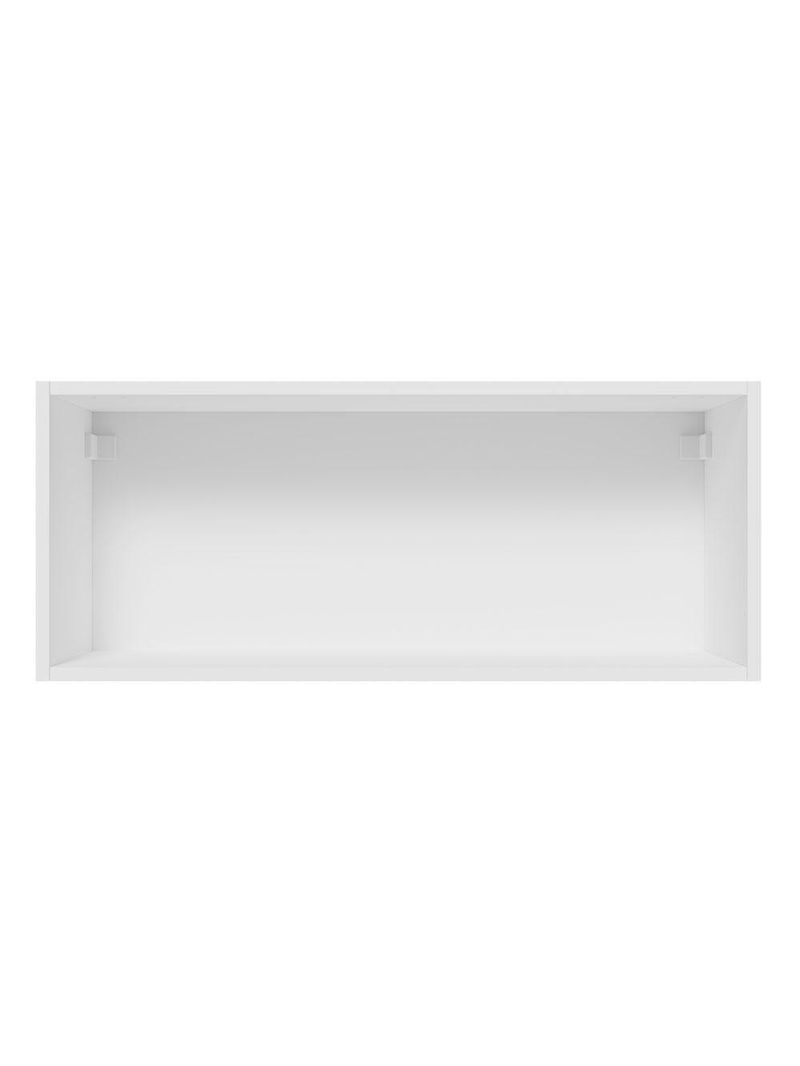 Armário Aéreo Lux 80cm 1 Porta Basculante Branco Cinza