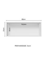 Armário Aéreo Lux 80cm 1 Porta Basculante Branco Cinza