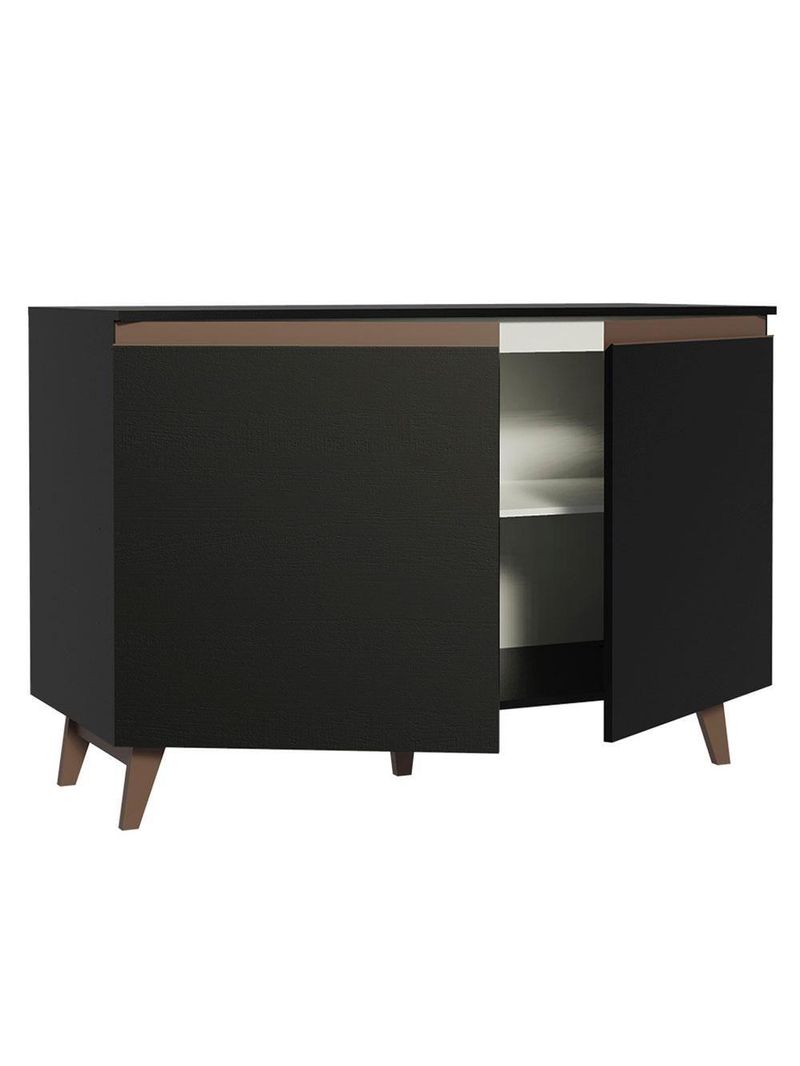 Balcão de Pia Reims 2 Portas – Preto – Madesa