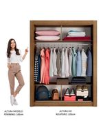 Guarda-roupa Solteiro 2 Portas Rustic/Cinza