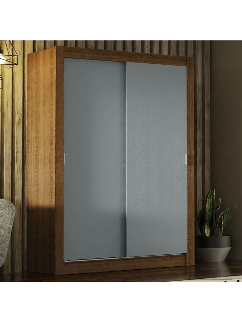 Guarda-roupa Solteiro 2 Portas Rustic/Cinza