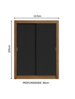 Guarda-roupa Solteiro Dallas 2 Portas de Correr Madesa