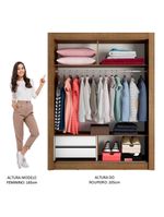Guarda-roupa Solteiro Dallas 2 Portas de Correr Madesa