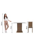 Conjunto Sala De Jantar Madesa Mesa Tampo Vidro 4 Cadeiras
