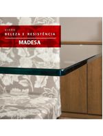Conjunto Sala De Jantar Madesa Mesa Tampo Vidro 4 Cadeiras