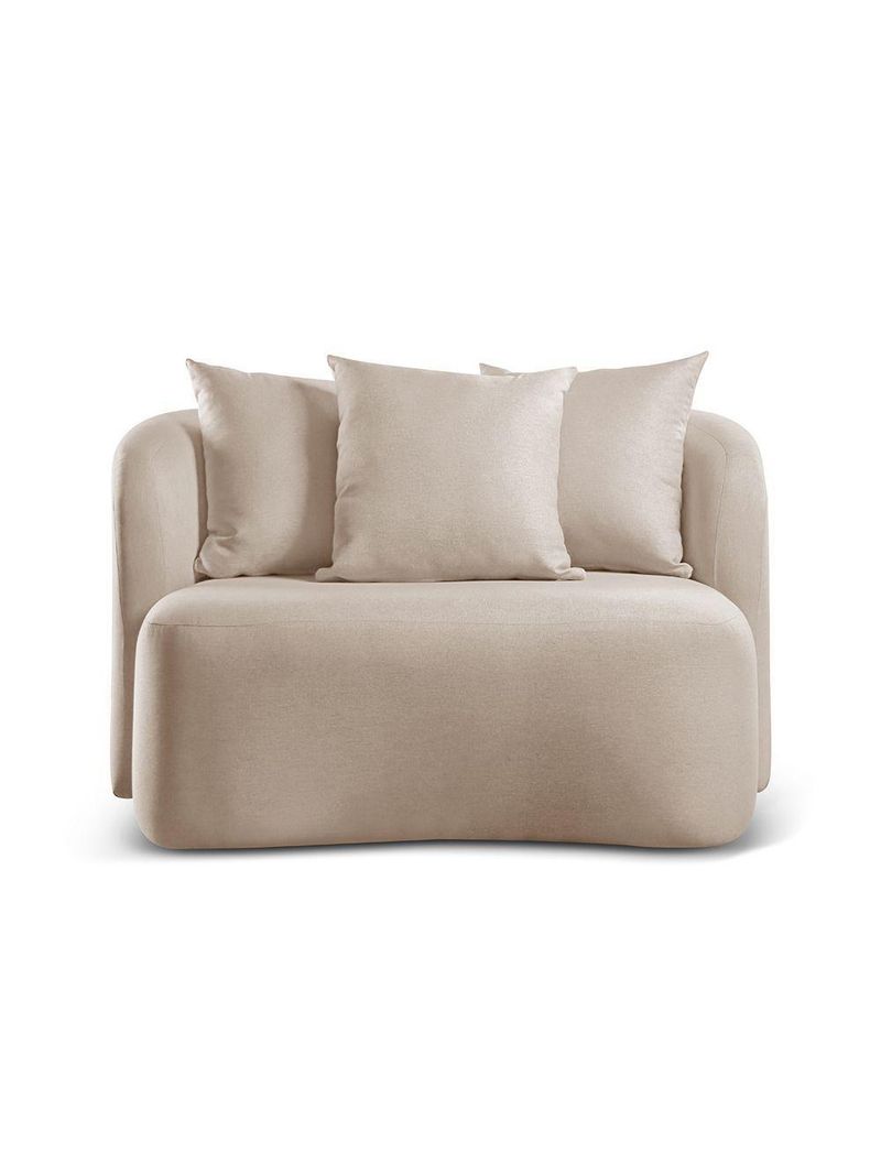 Sofá Curvo Orgânico Orion linho Bege 103