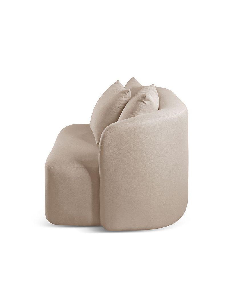 Sofá Curvo Orgânico Orion linho Bege 103