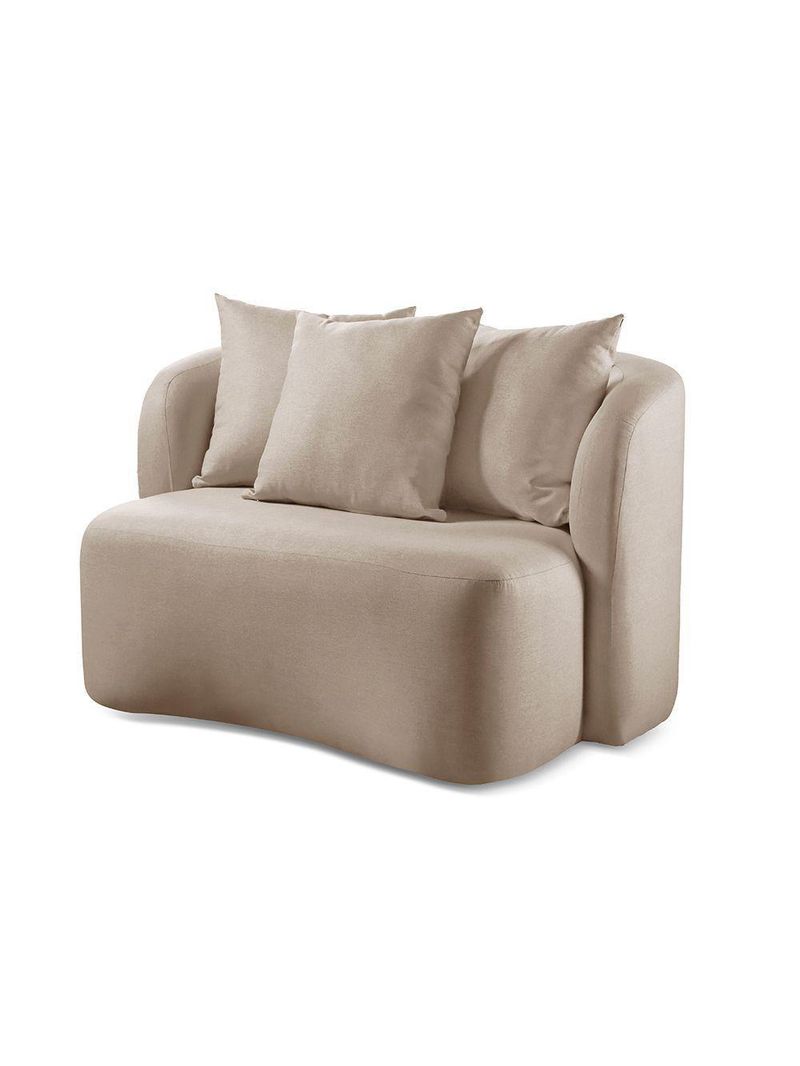 Sofá Curvo Orgânico Orion linho Bege 103